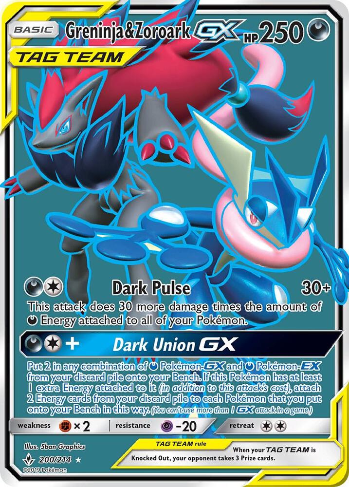 Greninja & Zoroark GX (200) (Full Art) card image