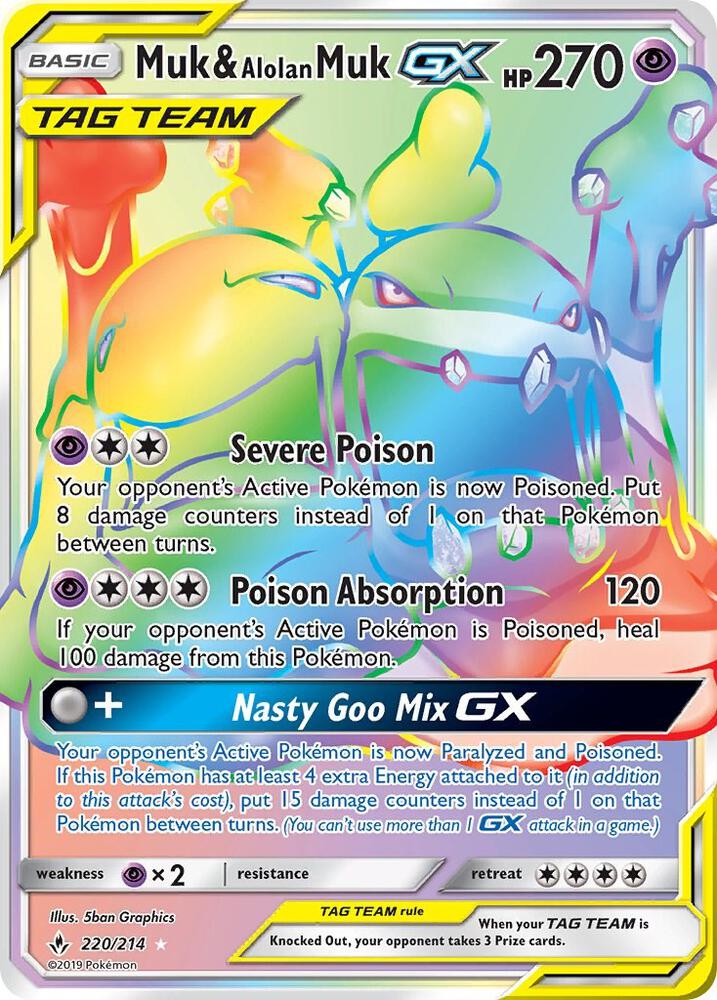 Muk & Alolan Muk GX (Secret) card image