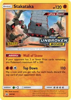 Stakataka - SM180 (Prerelease) [Staff] card image