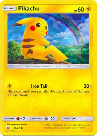 Pikachu - 28/73 (Cracked Ice Holo) card image