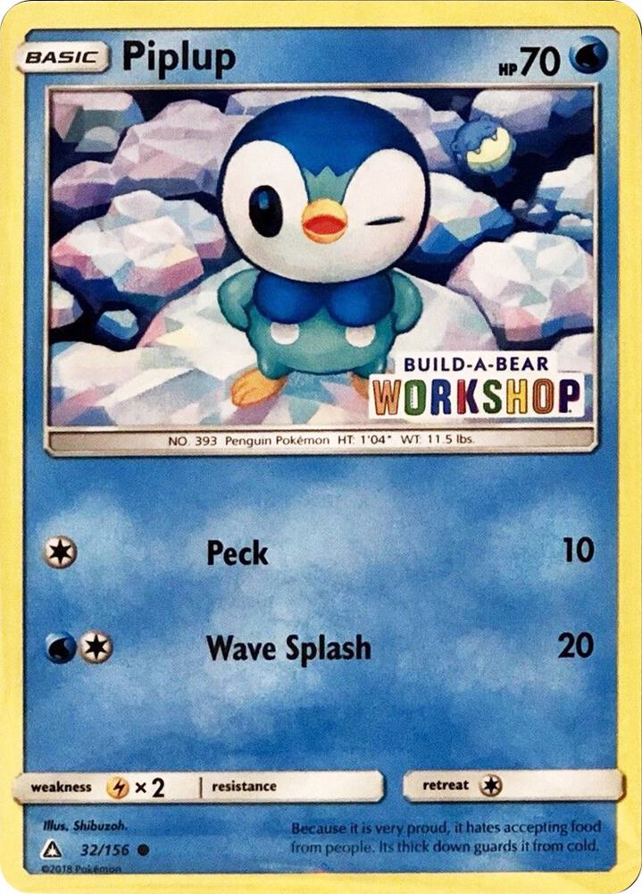 Piplup - 32/156 (Build-A-Bear Workshop Exclusive) card image