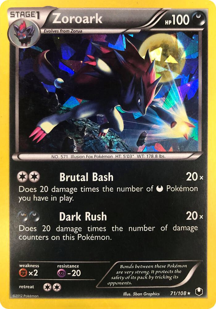 Zoroark - 71/108 (Cracked Ice Holo) card image