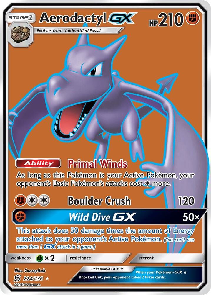 Aerodactyl GX (Full Art) card image
