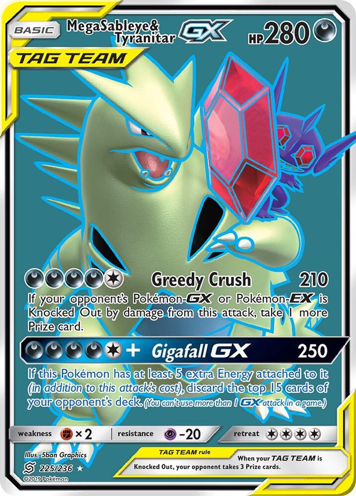 Mega Sableye & Tyranitar GX (Full Art) card image