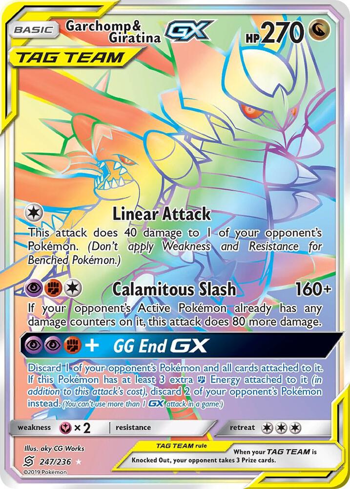 Garchomp & Giratina GX (Secret) card image