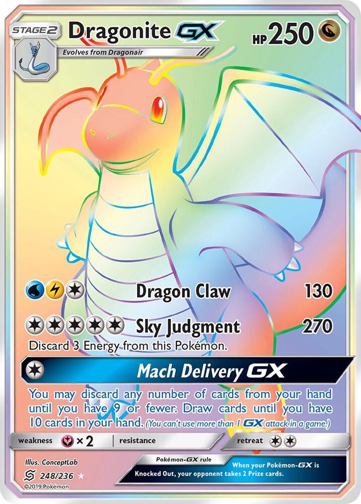 Dragonite GX (Secret) card image
