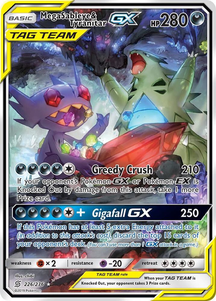 Mega Sableye & Tyranitar GX (Alternate Full Art) card image