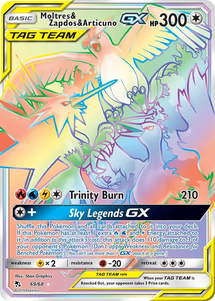 Moltres & Zapdos & Articuno GX (Secret) card image