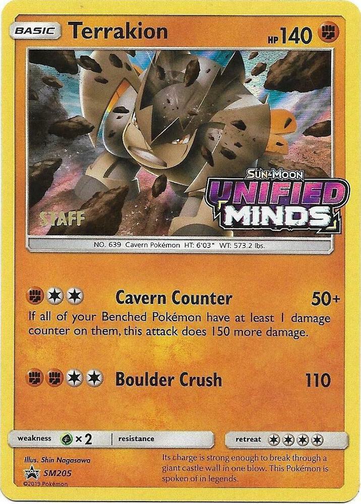 Terrakion - SM205 (Prerelease) [Staff] card image