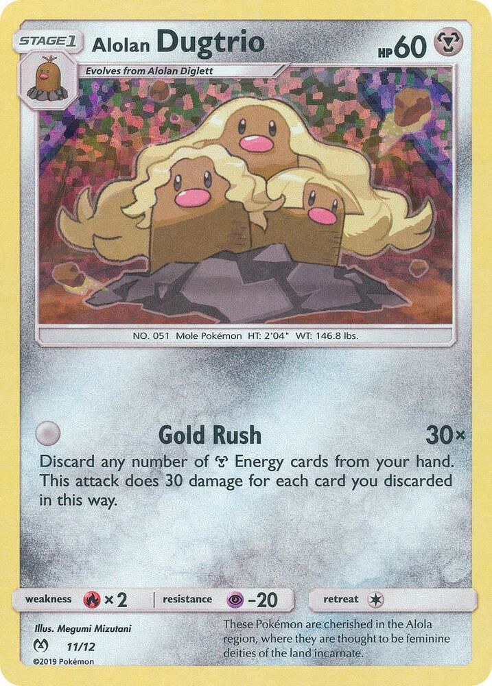 Alolan Dugtrio - 11/12 card image