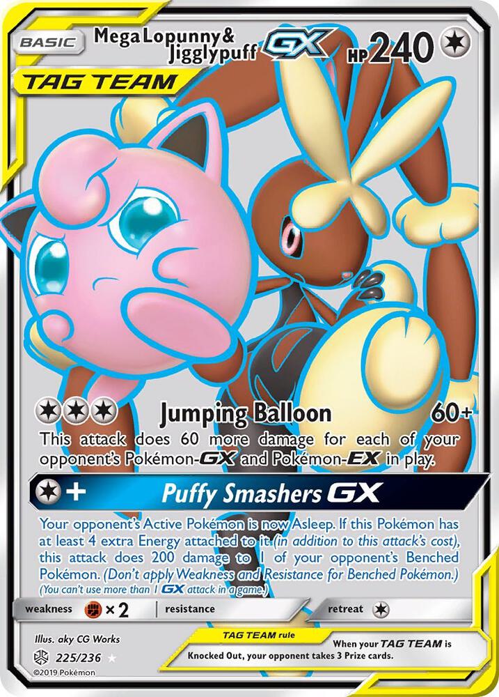 Mega Lopunny & Jigglypuff GX (Full Art) card image