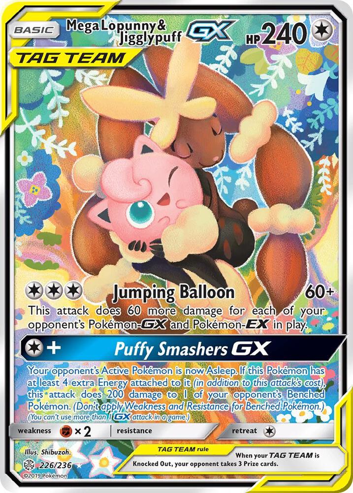 Mega Lopunny & Jigglypuff GX (Alternate Full Art) card image