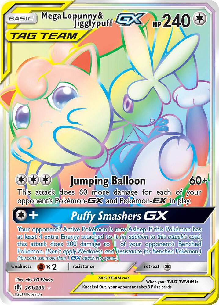 Mega Lopunny & Jigglypuff GX (Secret) card image