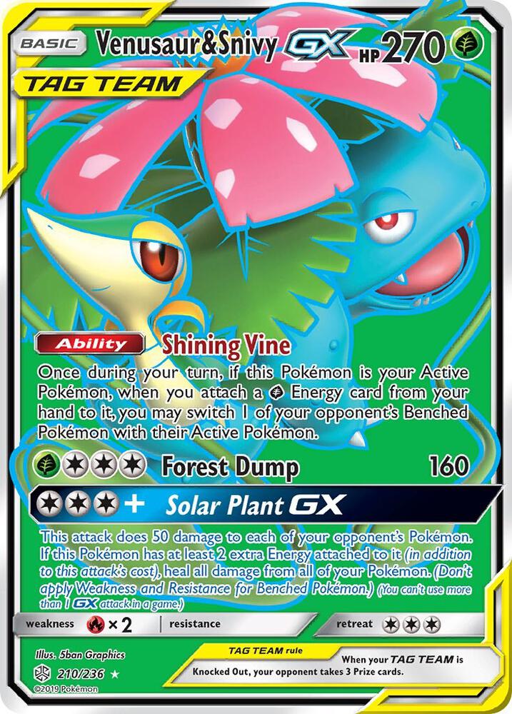 Venusaur & Snivy GX (Full Art) card image