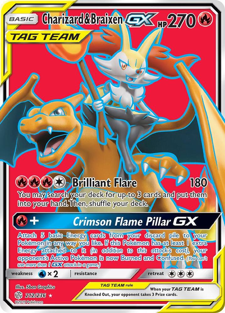 Charizard & Braixen GX (Full Art) card image