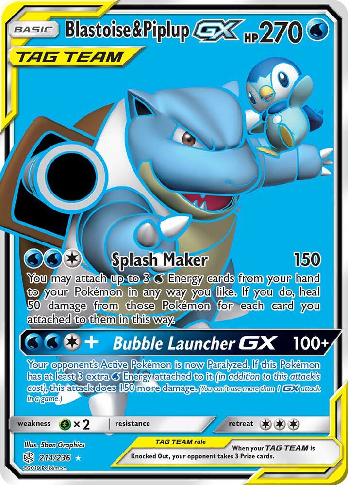 Blastoise & Piplup GX (Full Art) card image