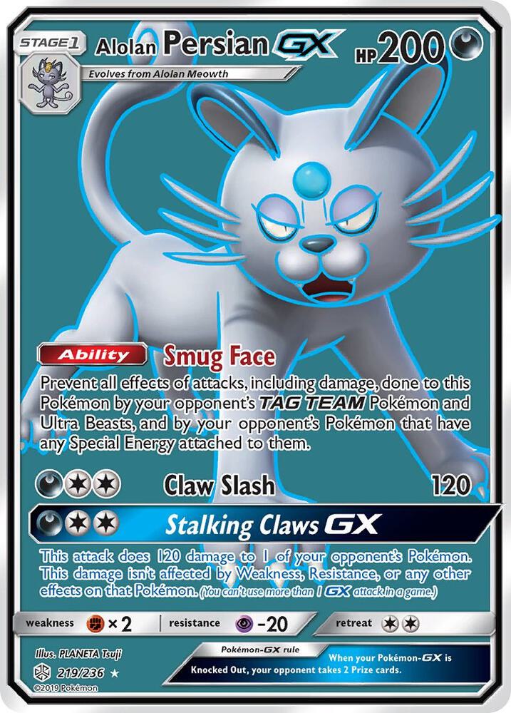 Alolan Persian GX (Full Art) card image