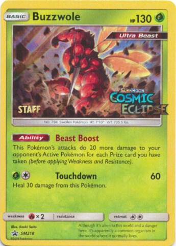 Buzzwole - SM218 (Prerelease) [Staff] card image