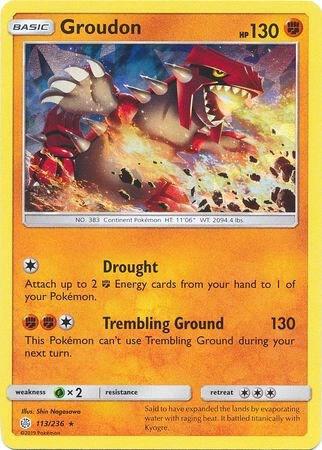 Groudon - 113/236 (Cracked Ice Holo) card image