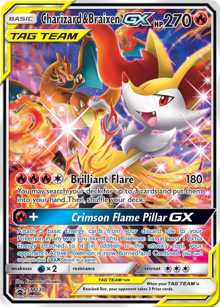 Charizard & Braixen GX - SM230 card image