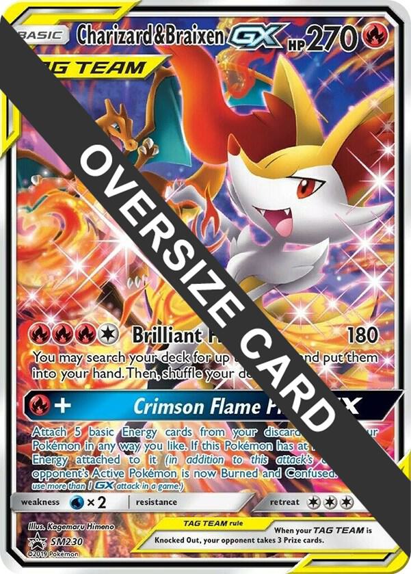 Charizard & Braixen GX - SM230 (SM Black Star Promo) card image