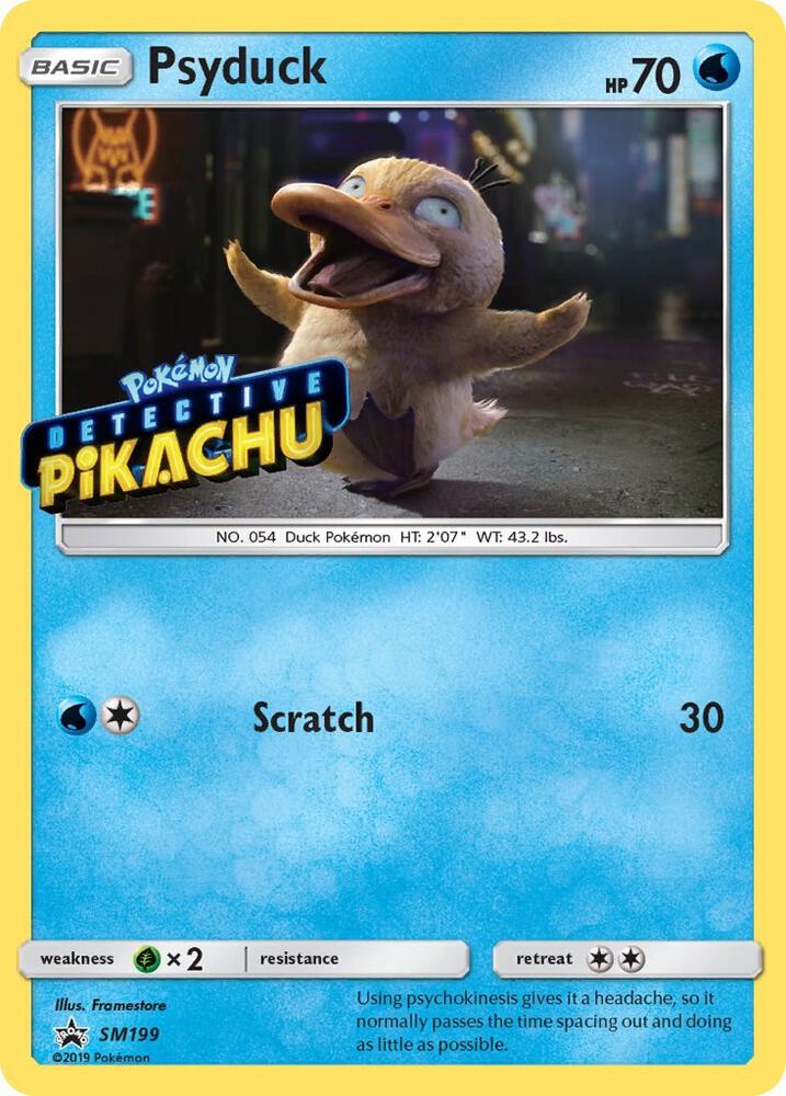 Psyduck - SM199 (Detective Pikachu Stamped) card image