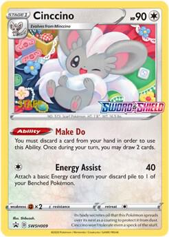 Cinccino - SWSH009 (Prerelease) [Staff] card image