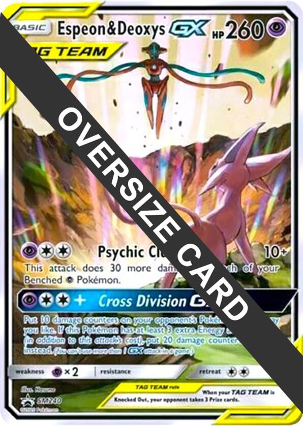 Espeon & Deoxys GX Oversized - SM240 (SM Black Star Promo) card image