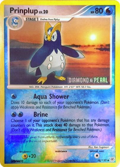 Prinplup - 58/130 [Diamond & Pearl] card image