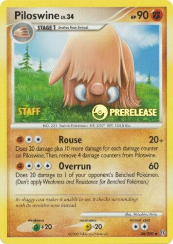 Piloswine - 46/100 (Prerelease) [Staff] card image