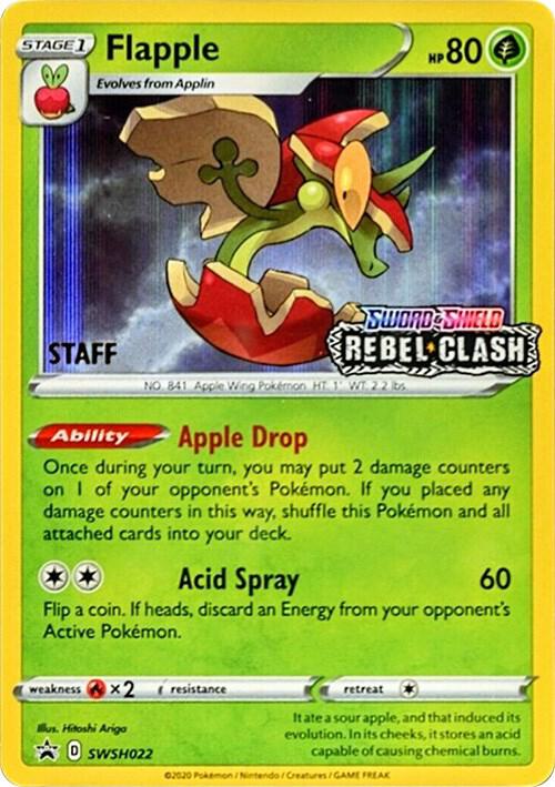 Flapple - SWSH022 (Prerelease) [Staff] card image