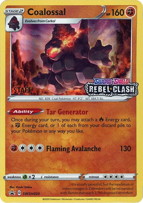 Coalossal - SWSH024 (Prerelease) [Staff] card image