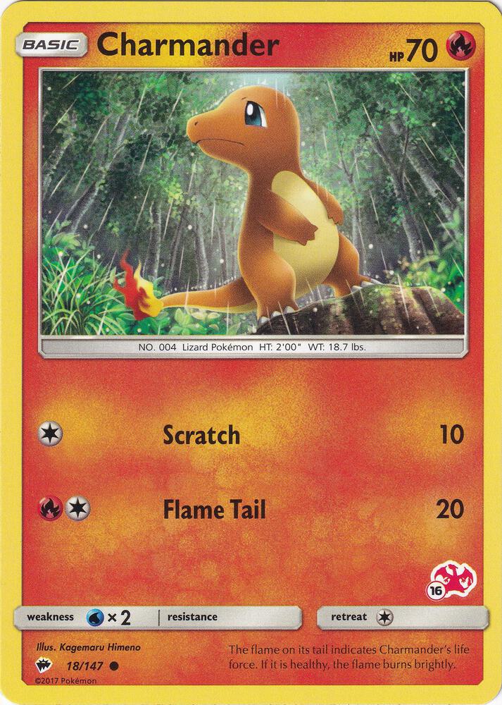 Charmander - 18/147 (#16 Charizard Stamped) card image