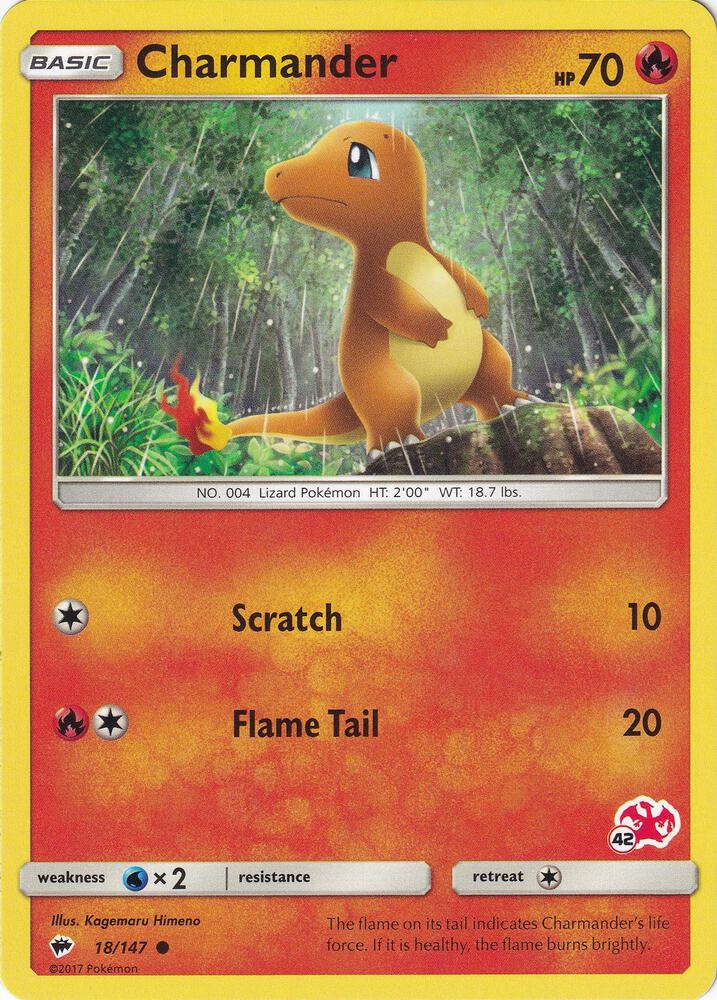 Charmander - 18/147 (#42 Charizard Stamped) card image