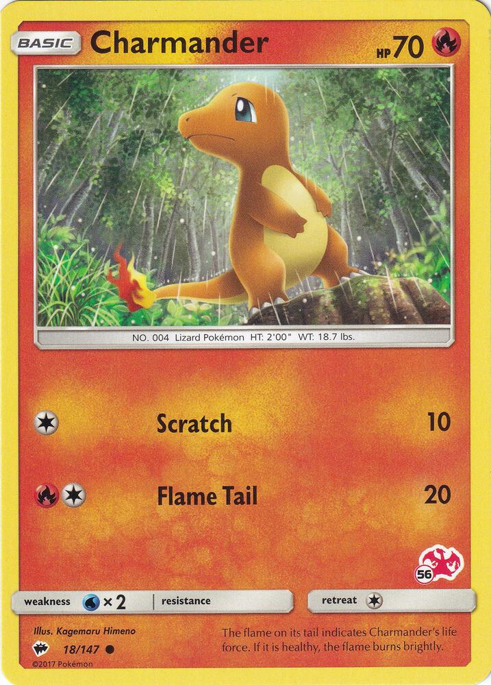 Charmander - 18/147 (#56 Charizard Stamped) card image