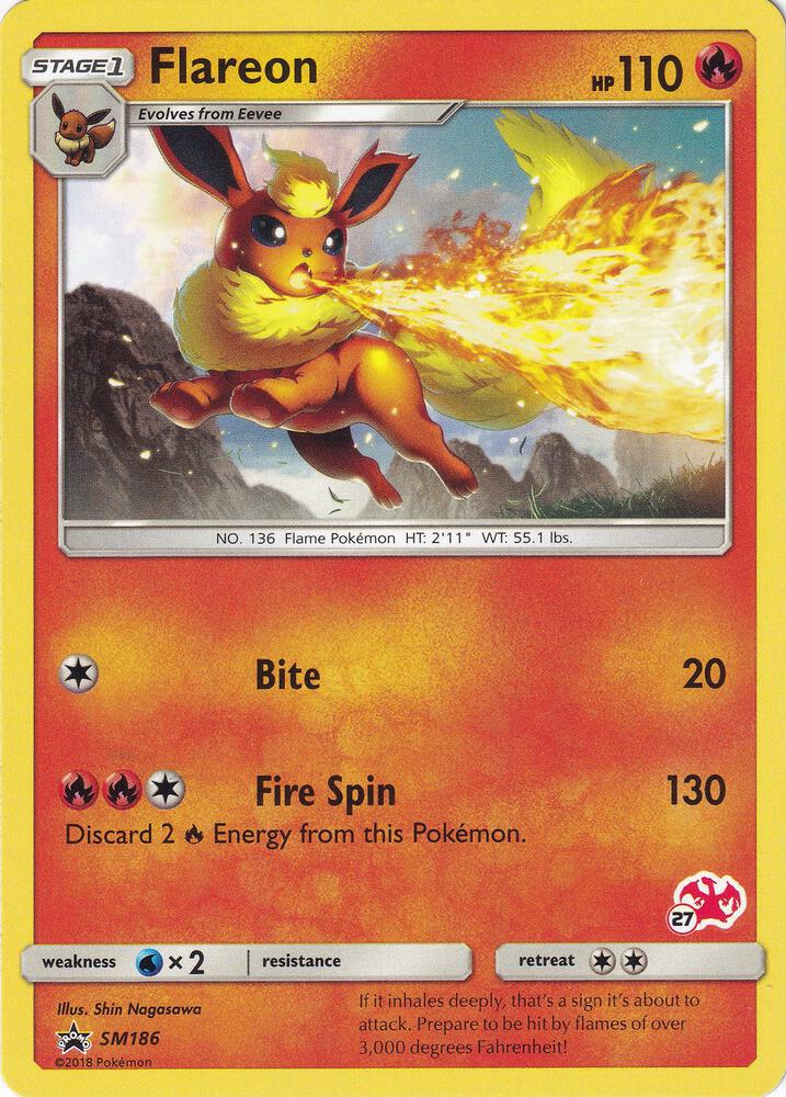Flareon - SM186 (#27 Charizard Stamped) card image