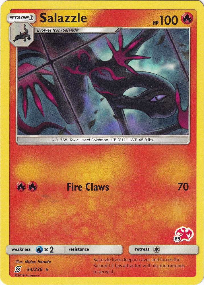 Salazzle - 34/236 (#23 Charizard Stamped) card image
