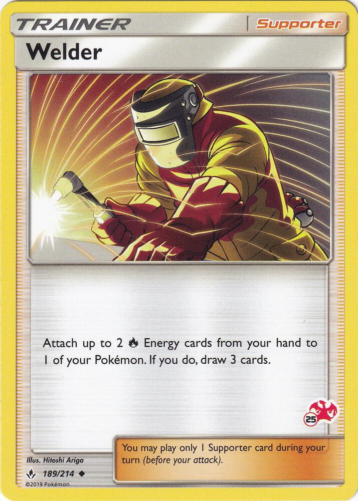 Welder - 189/214 (#25 Charizard Stamped) card image