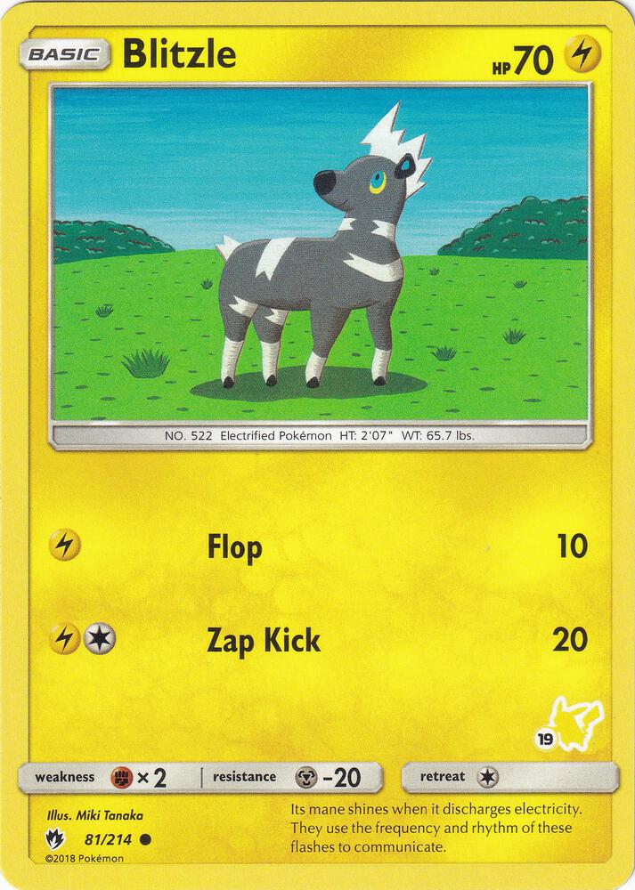 Blitzle - 81/214 (#19 Pikachu Stamped) card image