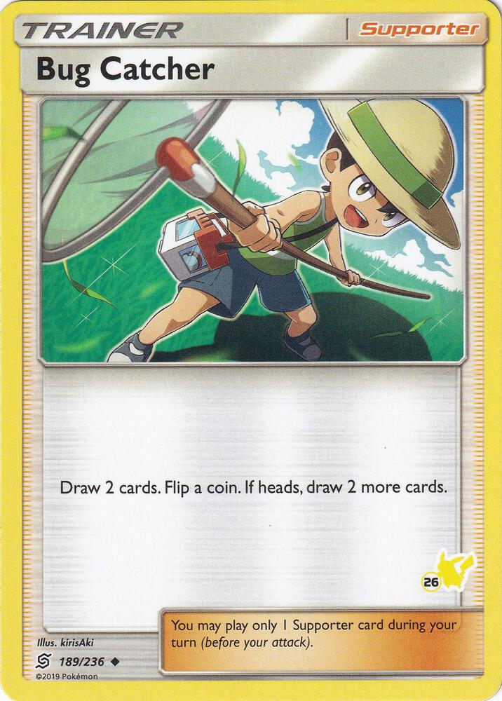Bug Catcher - 189/236 (#26 Pikachu Stamped) card image