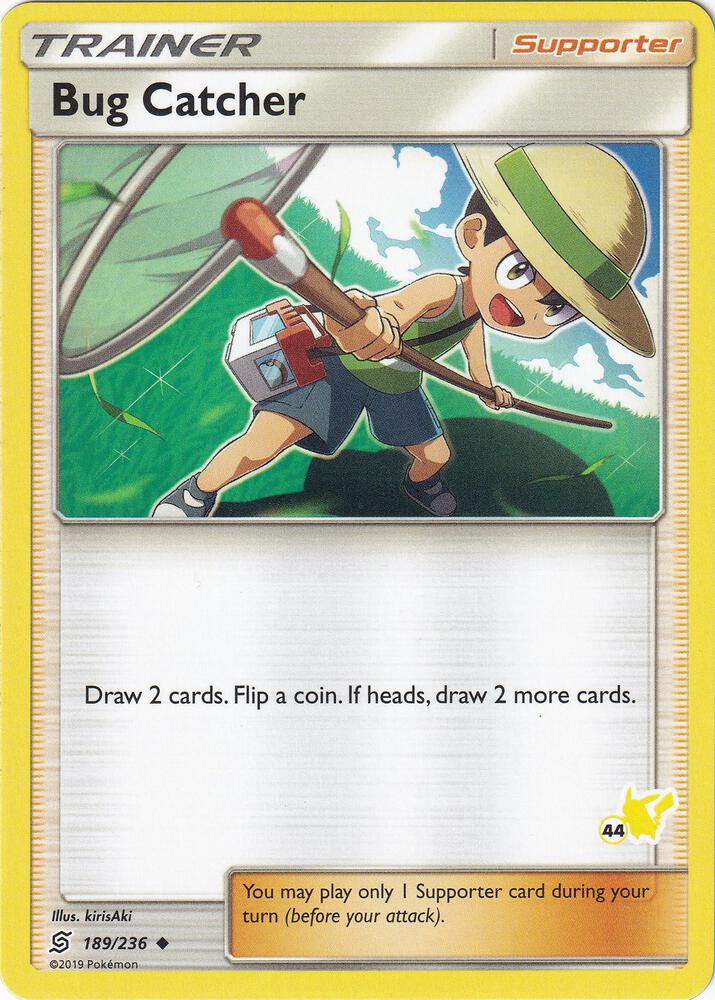 Bug Catcher - 189/236 (#44 Pikachu Stamped) card image