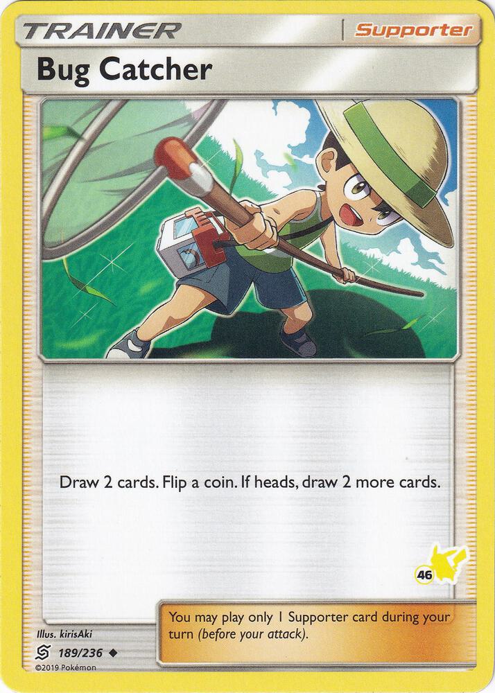 Bug Catcher - 189/236 (#46 Pikachu Stamped) card image