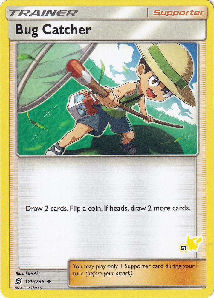 Bug Catcher - 189/236 (#51 Pikachu Stamped) card image