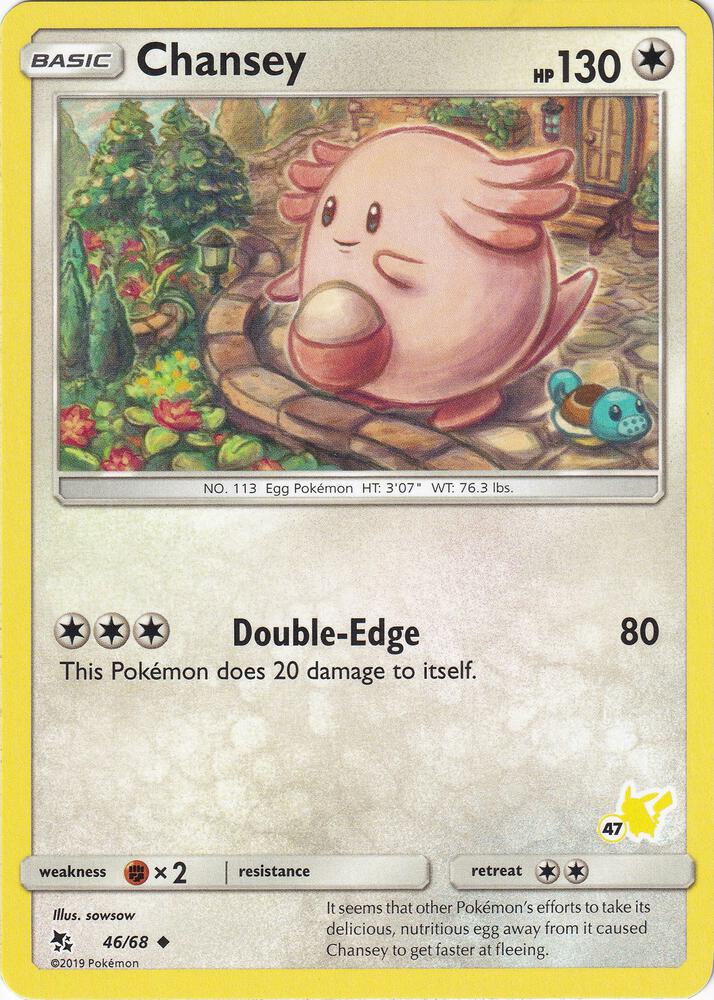 Chansey - 46/68 (#47 Pikachu Stamped) card image