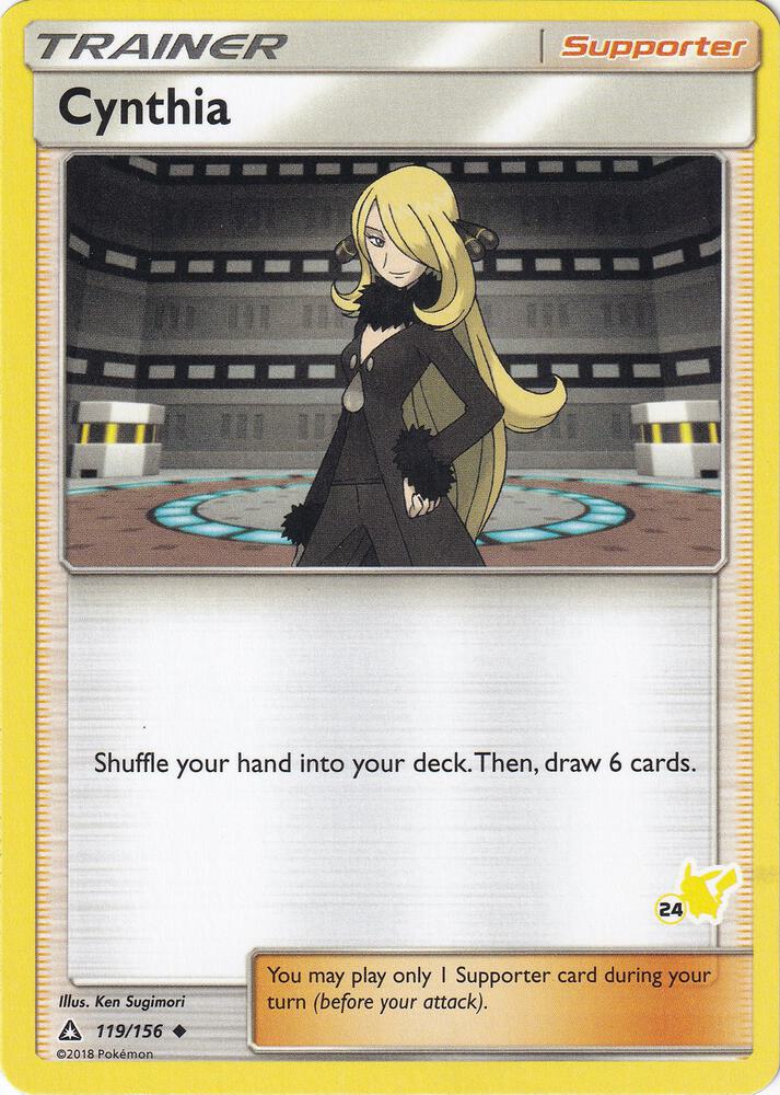 Cynthia - 119/156 (#24 Pikachu Stamped) card image