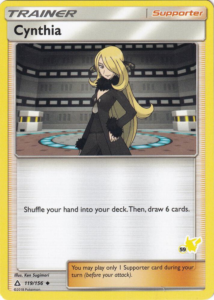 Cynthia - 119/156 (#59 Pikachu Stamped) card image