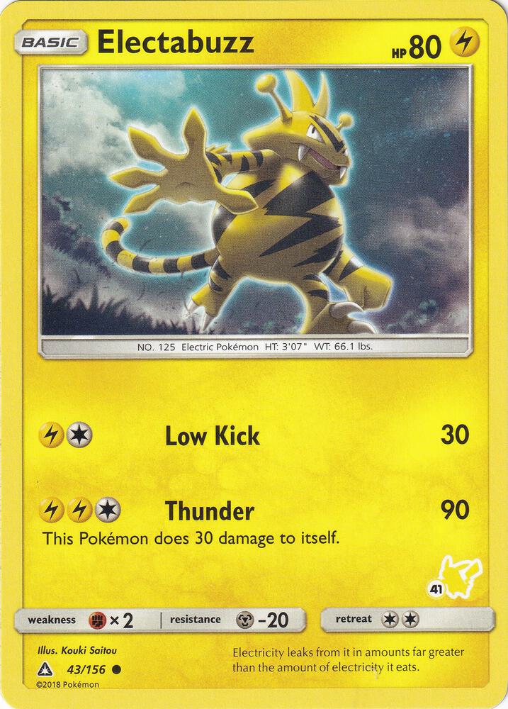 Electabuzz - 43/156 (#41 Pikachu Stamped) card image