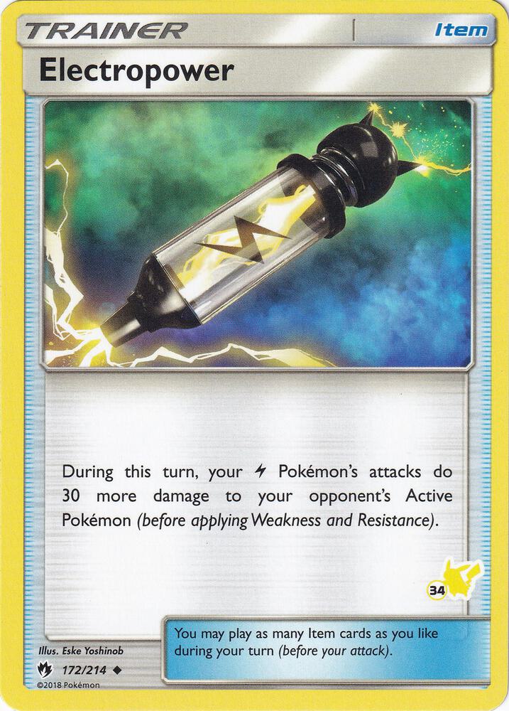 Electropower - 172/214 (#34 Pikachu Stamped) card image