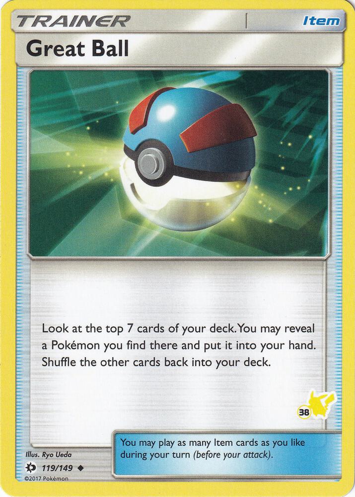 Great Ball - 119/149 (#38 Pikachu Stamped) card image