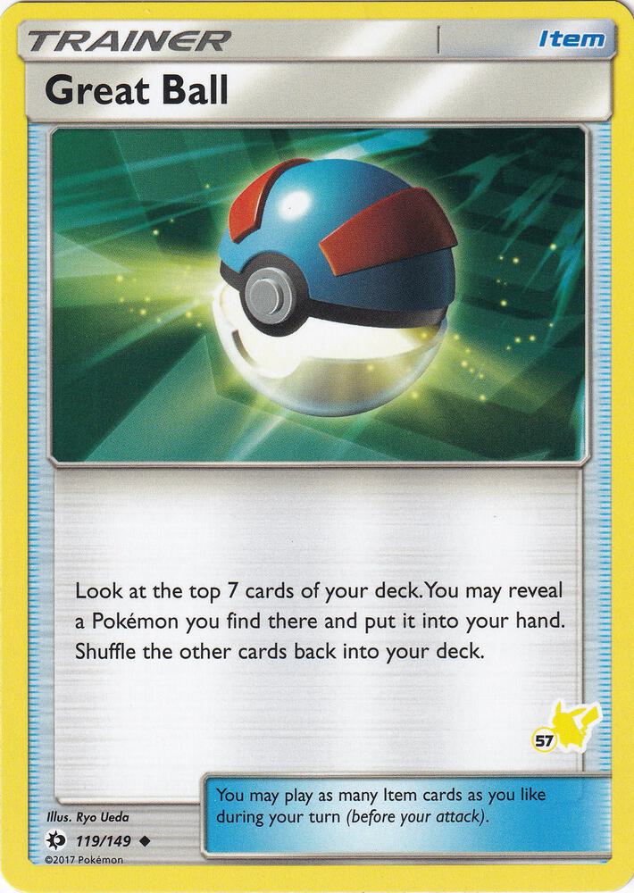 Great Ball - 119/149 (#57 Pikachu Stamped) card image